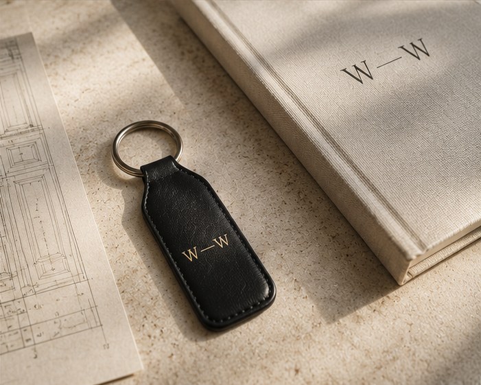 Porte-clés et carnet W—W